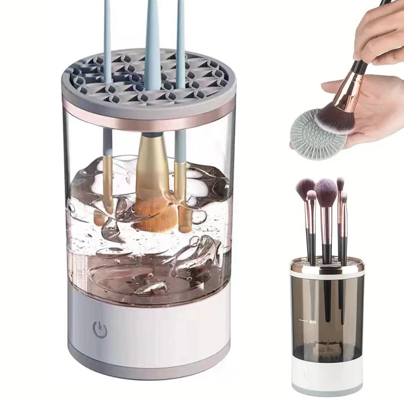 Beauty Makeup Eyeshadow - Limpador Automático Elétrico de Pincéis de