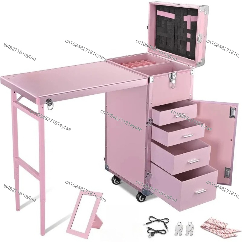 Beauty Makeup Trolley - Mesa de manicure dobrável mesa de