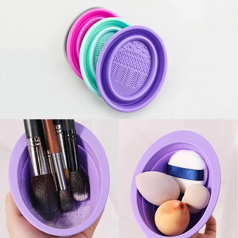 Beauty Makeup Eyeshadow - Escova de maquiagem de silicone macio