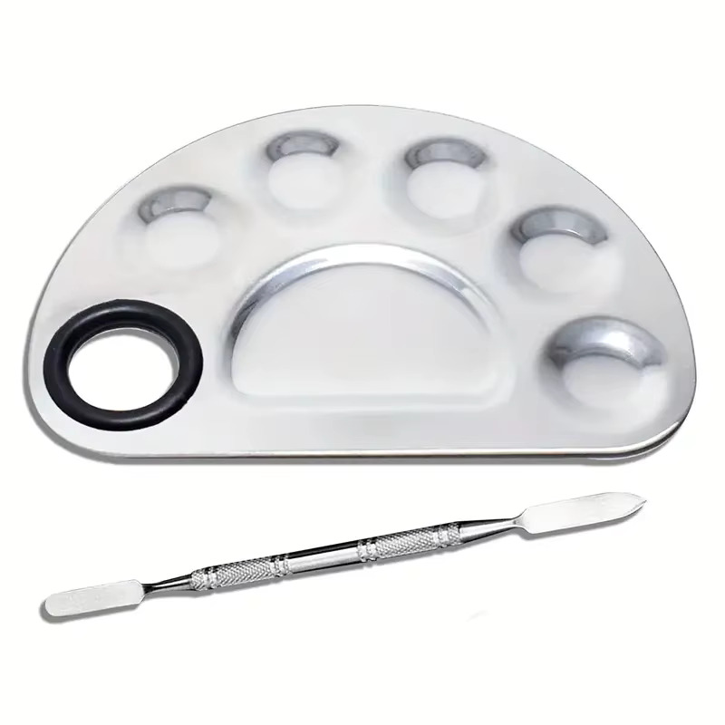 Beauty Makeup Eyeshadow - Misturador de maquiagem em aço inoxidável,