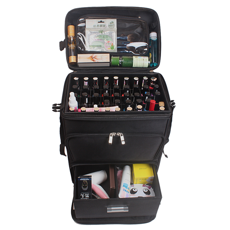 Beauty Makeup Trolley - Multifuncional trole caso cosmético rolando bagagem