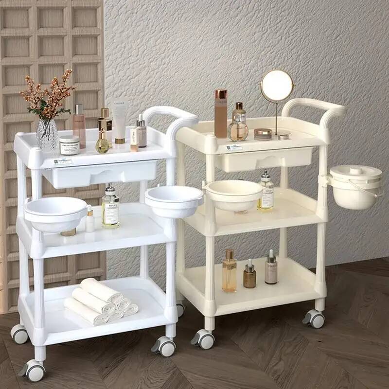 Beauty Makeup Trolley - Carrinho de Salão com Rodas para