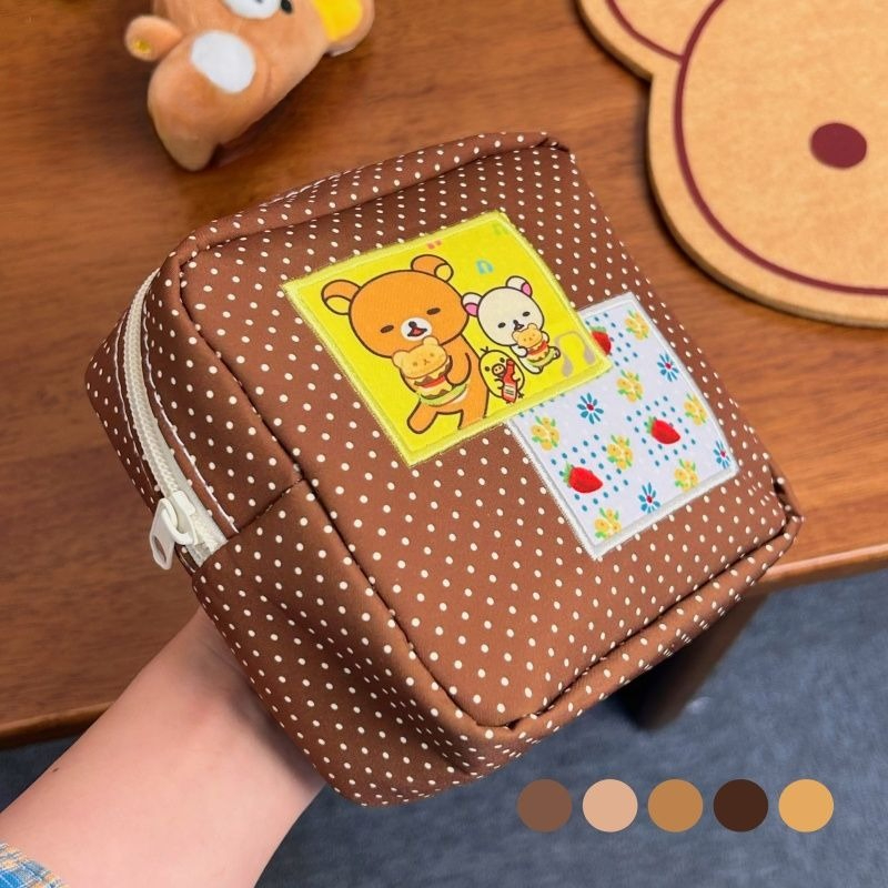 Beauty Bag Makeup - Bolsa de Cosméticos Kawaii Rilakkuma Marrom