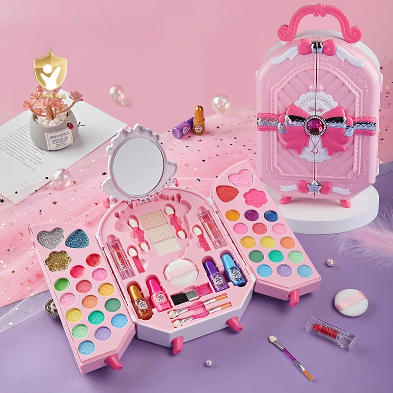 Beauty Makeup Eyeshadow - Brinquedo cosmético seguro para menina princesa