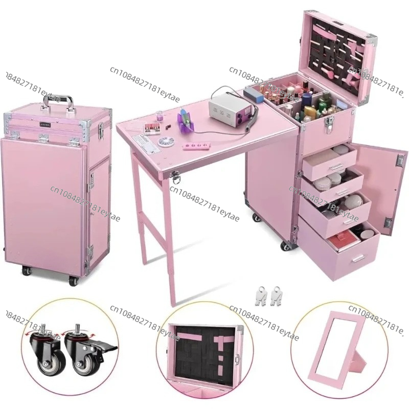Mesa de manicure dobrável mesa - Beauty Makeup Trolley avaliação e preço