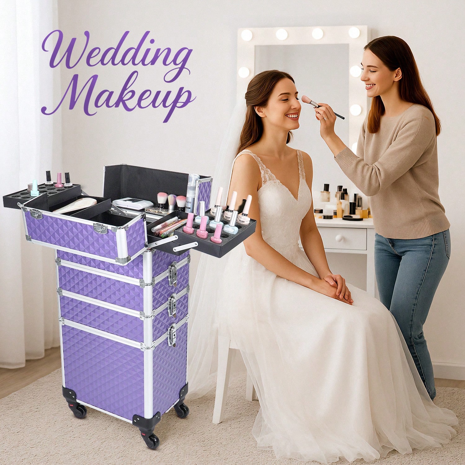 Maleta de Maquiagem 4 em 1 com - Beauty Makeup Trolley avaliação e preço