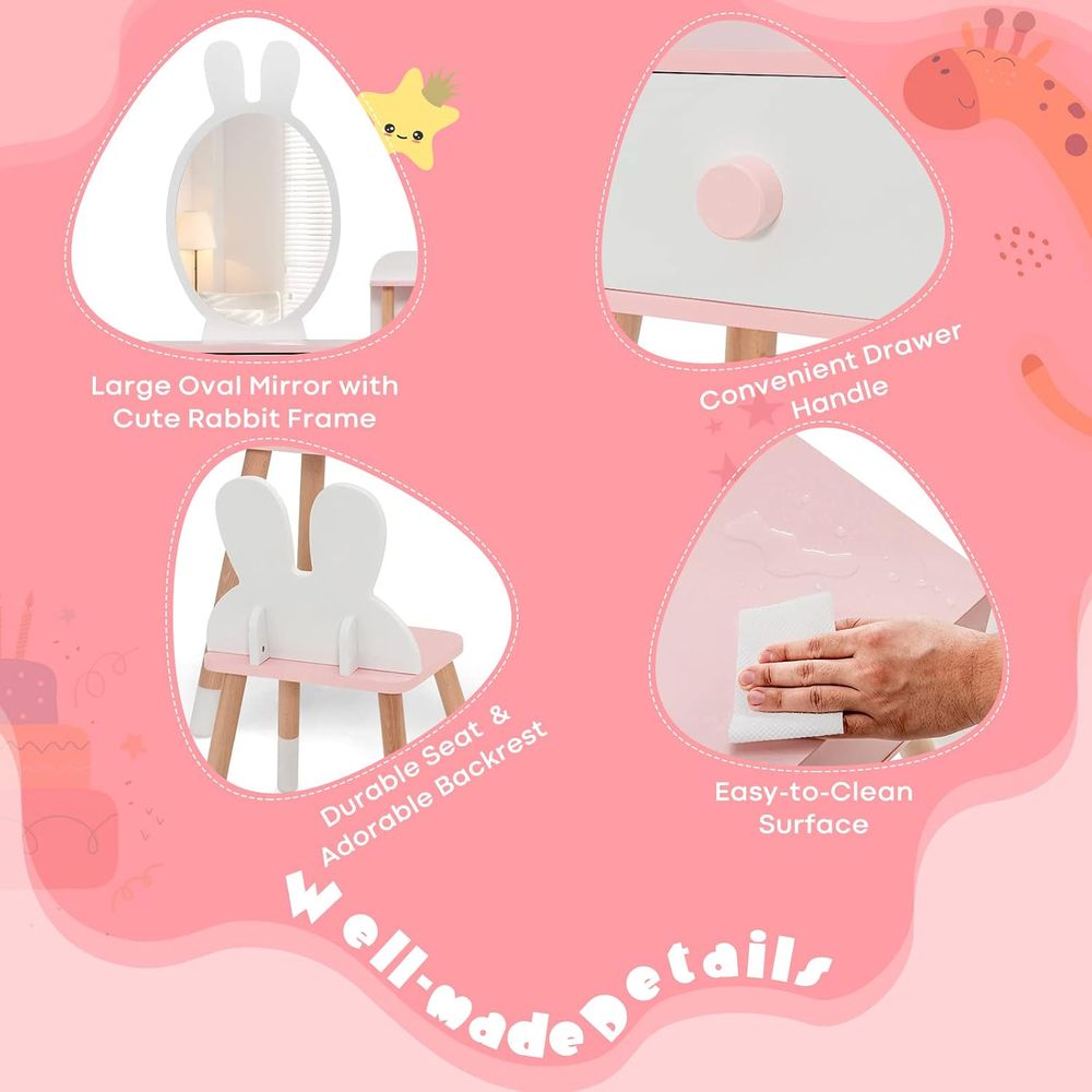 EY Kids Vanity, Conjunto de Me - Beauty Makeup Chair avaliação e preço