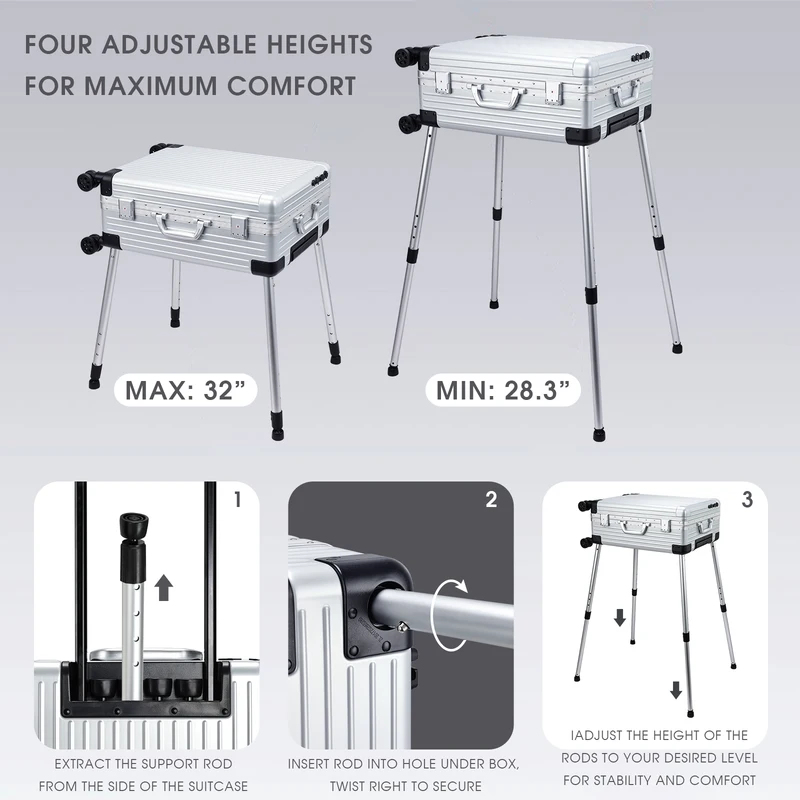 Maleta de Maquiagem com Rodas  - Beauty Makeup Trolley avaliação e preço