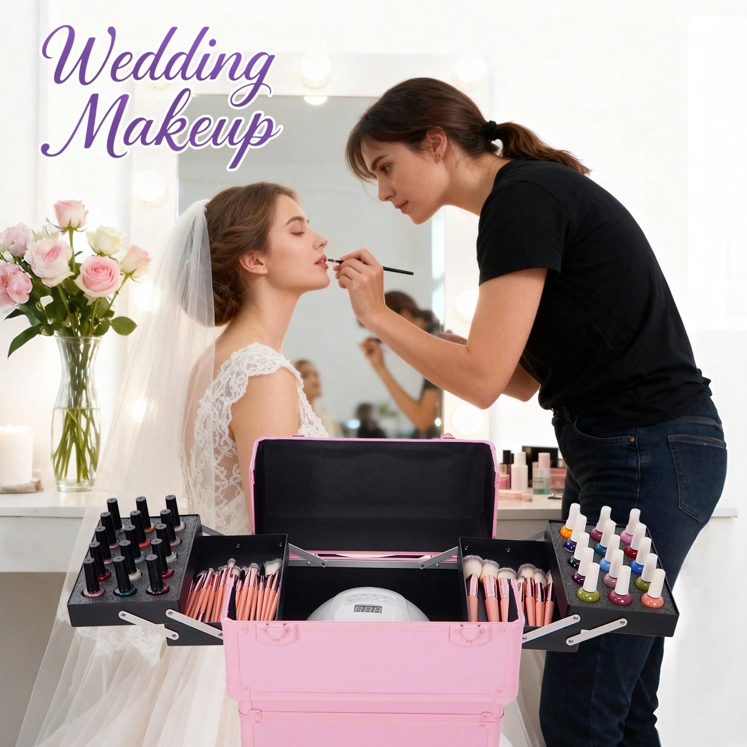 Maleta de Maquiagem com Rodas  - Beauty Makeup Trolley avaliação e preço
