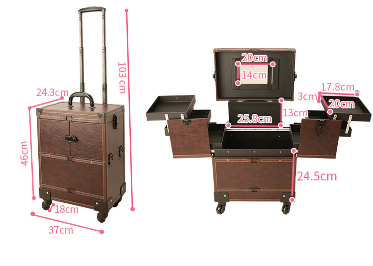 Nova Mala de Maquiagem Profiss - Beauty Makeup Trolley avaliação e preço