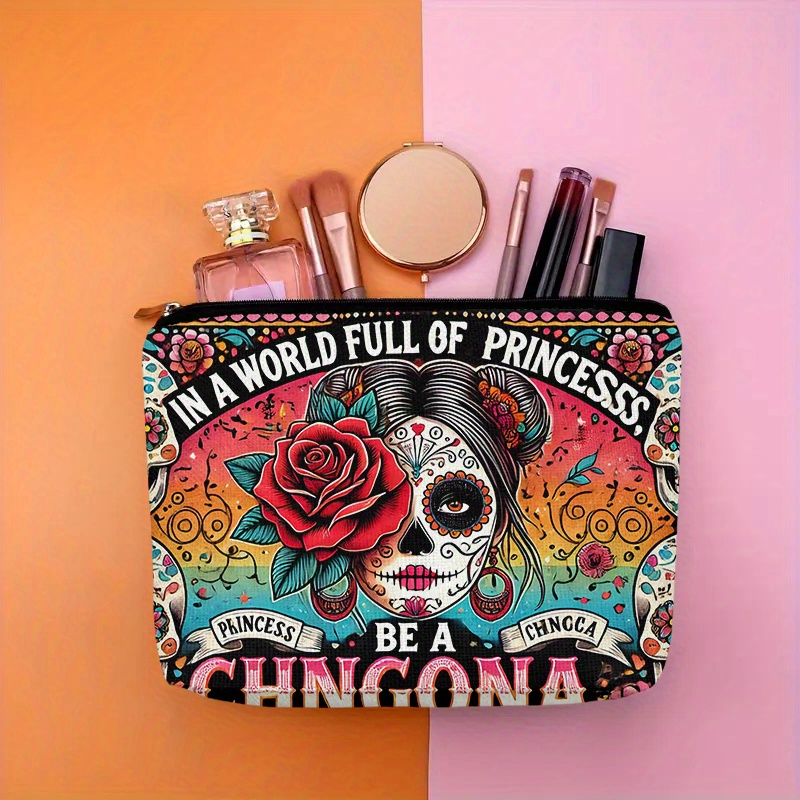 Uma bolsa cosmética de flor e  - Beauty Bag Makeup avaliação e preço
