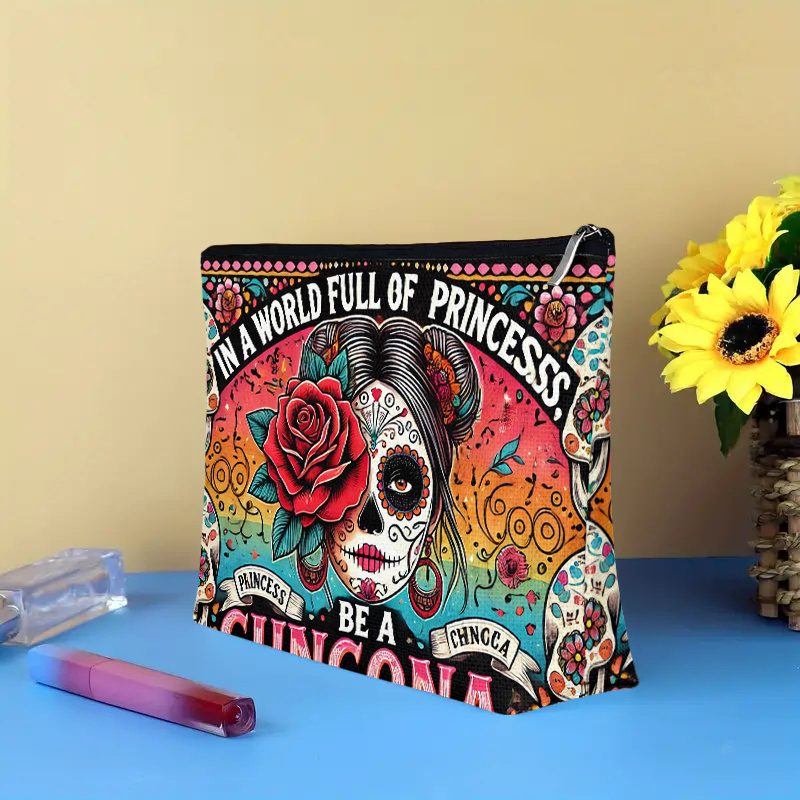 Uma bolsa cosmética de flor e  - Beauty Bag Makeup avaliação e preço