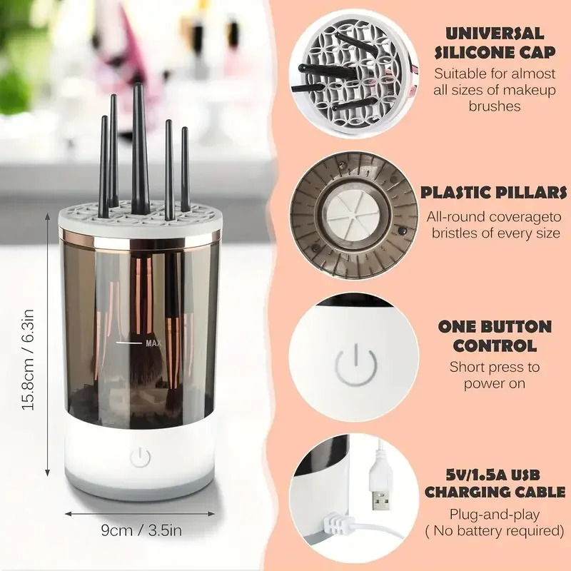 Usb plug portátil escova de ma - Makeup Brush Set avaliação e preço